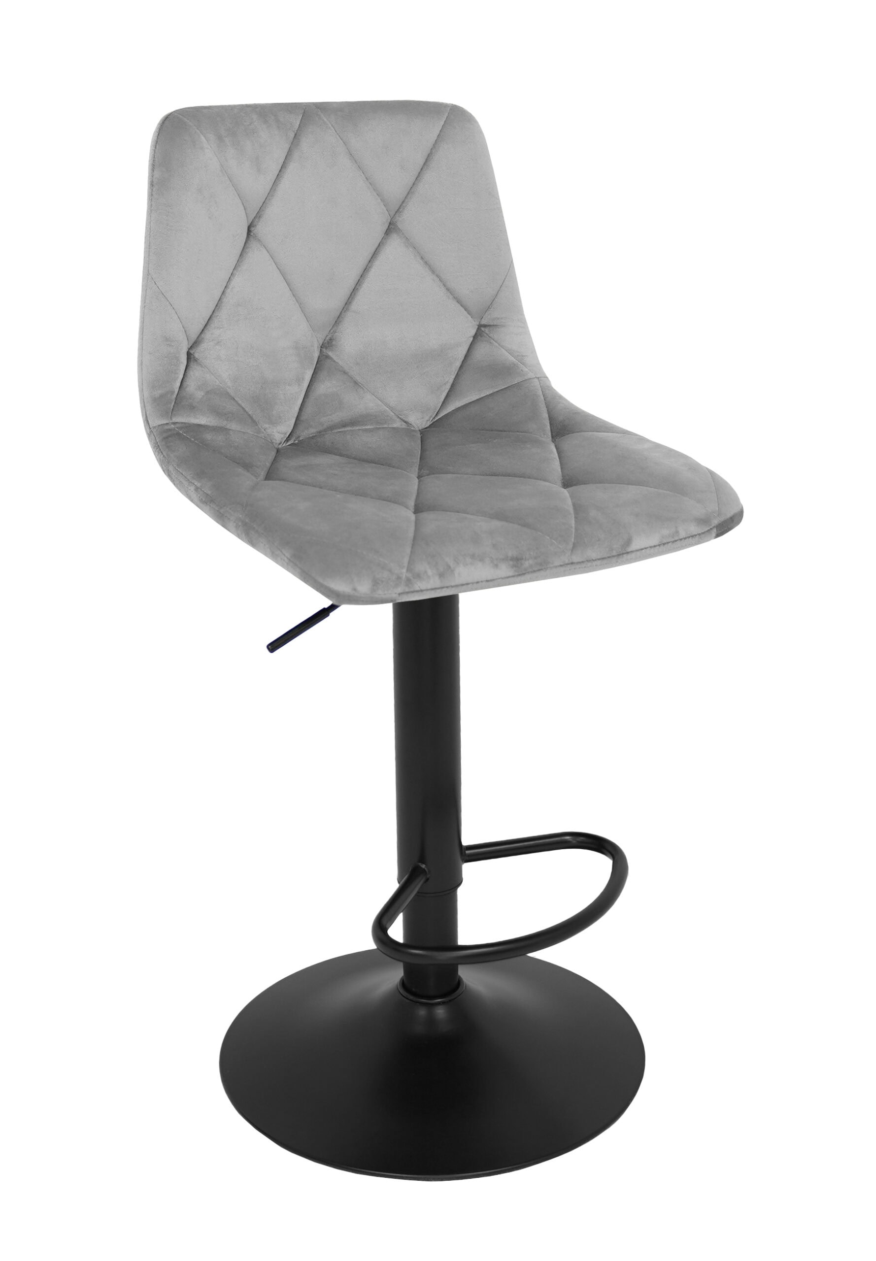Ivory Luxe Velvet Bar Stool – Adjustable Beige Kitchen Island Chair 45x52x90cm