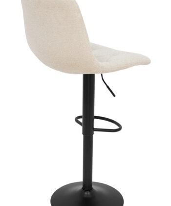Ivory Luxe Velvet Bar Stool – Adjustable Beige Kitchen Island Chair 45x52x90cm