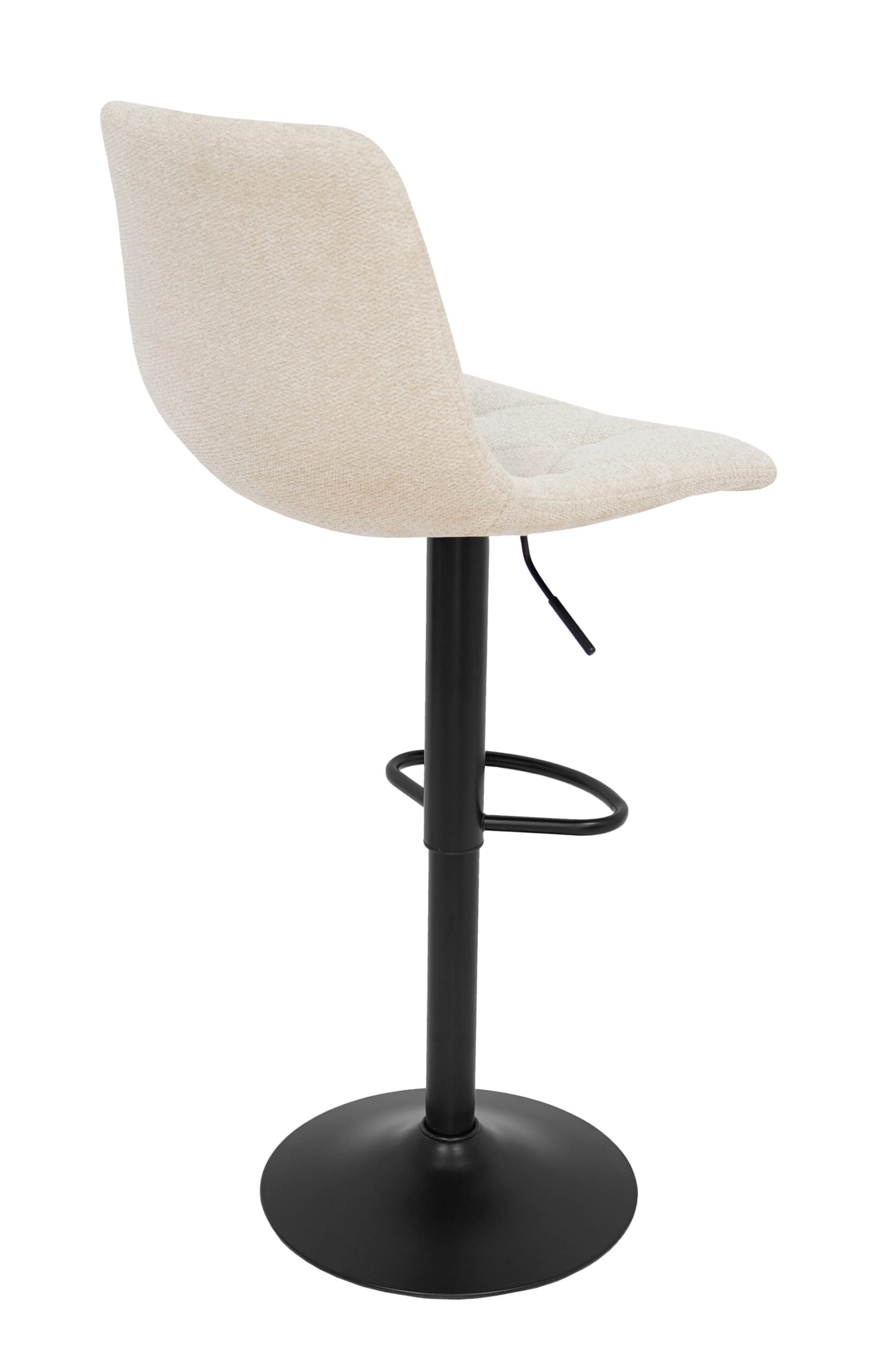 Ivory Luxe Velvet Bar Stool – Adjustable Beige Kitchen Island Chair 45x52x90cm