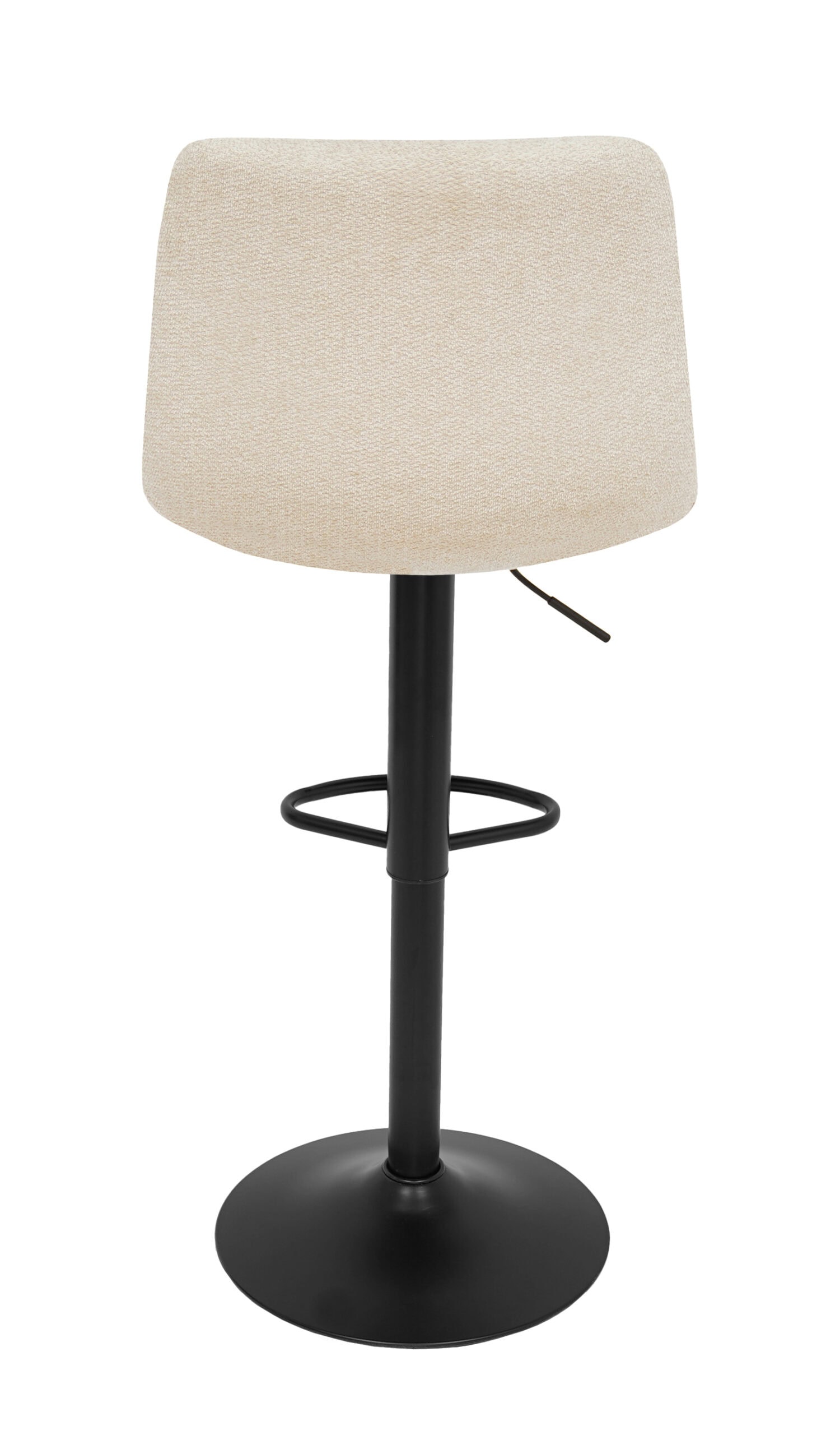 Ivory Luxe Velvet Bar Stool – Adjustable Beige Kitchen Island Chair 45x52x90cm