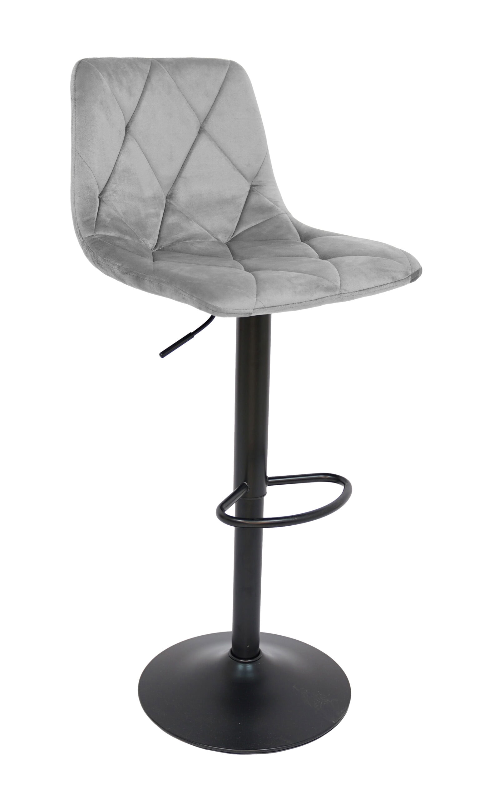Ivory Luxe Velvet Bar Stool – Adjustable Beige Kitchen Island Chair 45x52x90cm