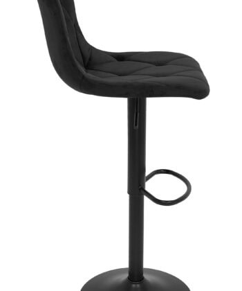 Ivory Luxe Velvet Bar Stool – Adjustable Beige Kitchen Island Chair 45x52x90cm