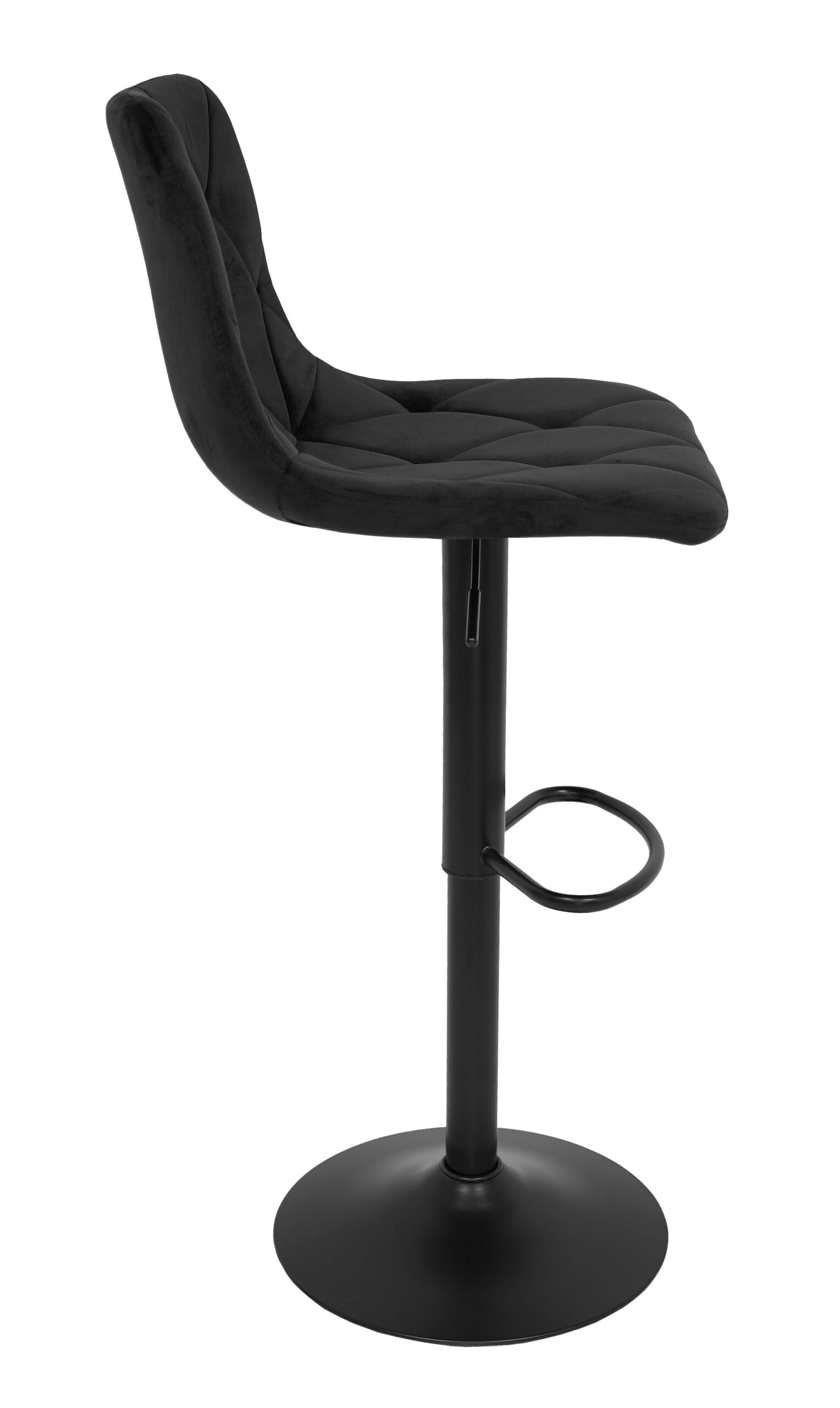 Ivory Luxe Velvet Bar Stool – Adjustable Beige Kitchen Island Chair 45x52x90cm