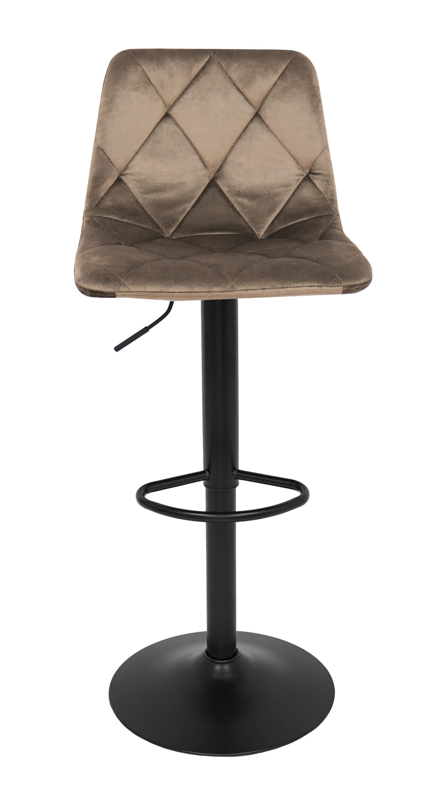 Ivory Luxe Velvet Bar Stool – Adjustable Beige Kitchen Island Chair 45x52x90cm