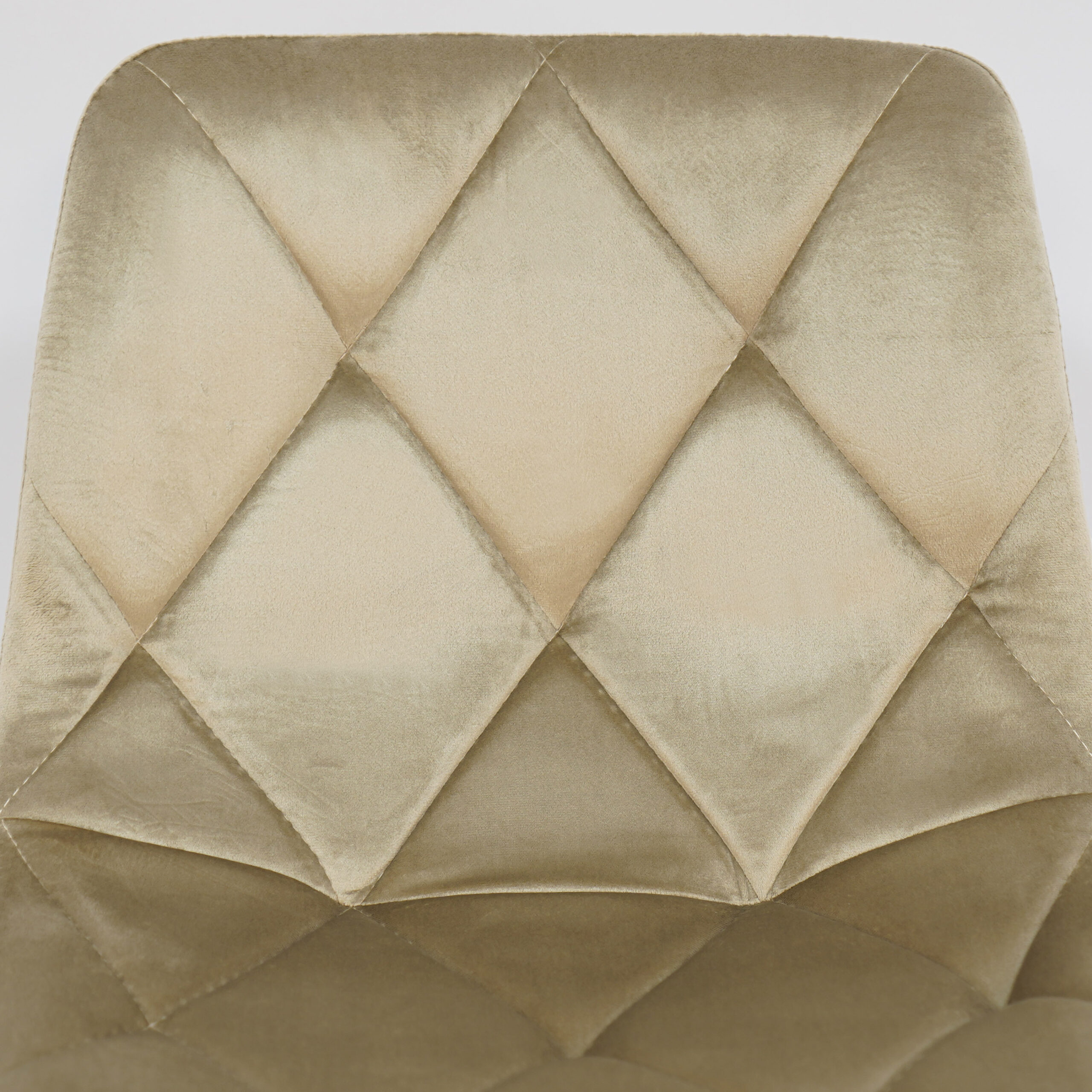 Ivory Luxe Velvet Bar Stool – Adjustable Beige Kitchen Island Chair 45x52x90cm