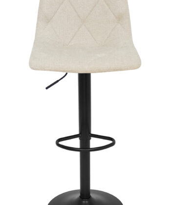 Ivory Luxe Velvet Bar Stool – Adjustable Beige Kitchen Island Chair 45x52x90cm