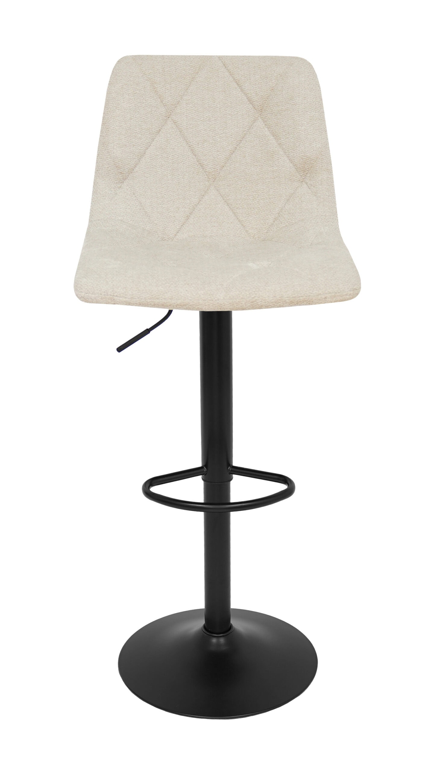 Ivory Luxe Velvet Bar Stool – Adjustable Beige Kitchen Island Chair 45x52x90cm