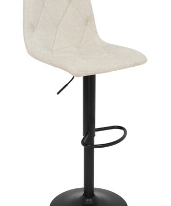 Ivory Luxe Velvet Bar Stool – Adjustable Beige Kitchen Island Chair 45x52x90cm