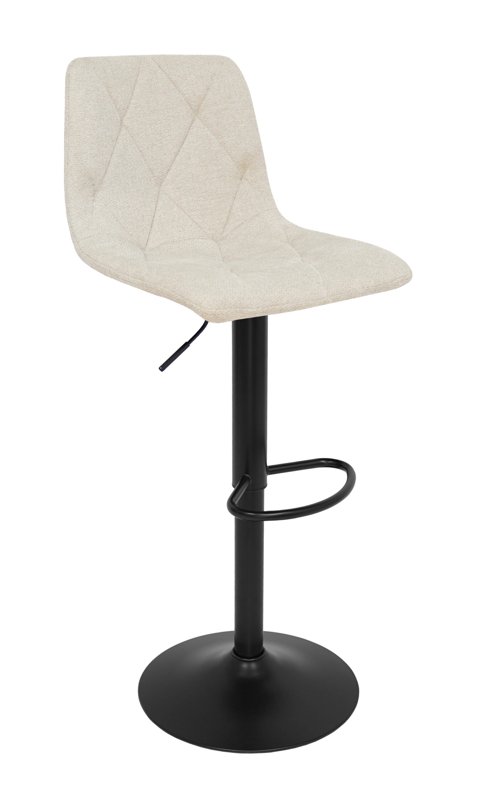 Ivory Luxe Velvet Bar Stool – Adjustable Beige Kitchen Island Chair 45x52x90cm