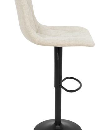 Ivory Luxe Velvet Bar Stool – Adjustable Beige Kitchen Island Chair 45x52x90cm