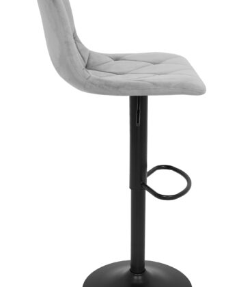 Ivory Luxe Velvet Bar Stool – Adjustable Beige Kitchen Island Chair 45x52x90cm