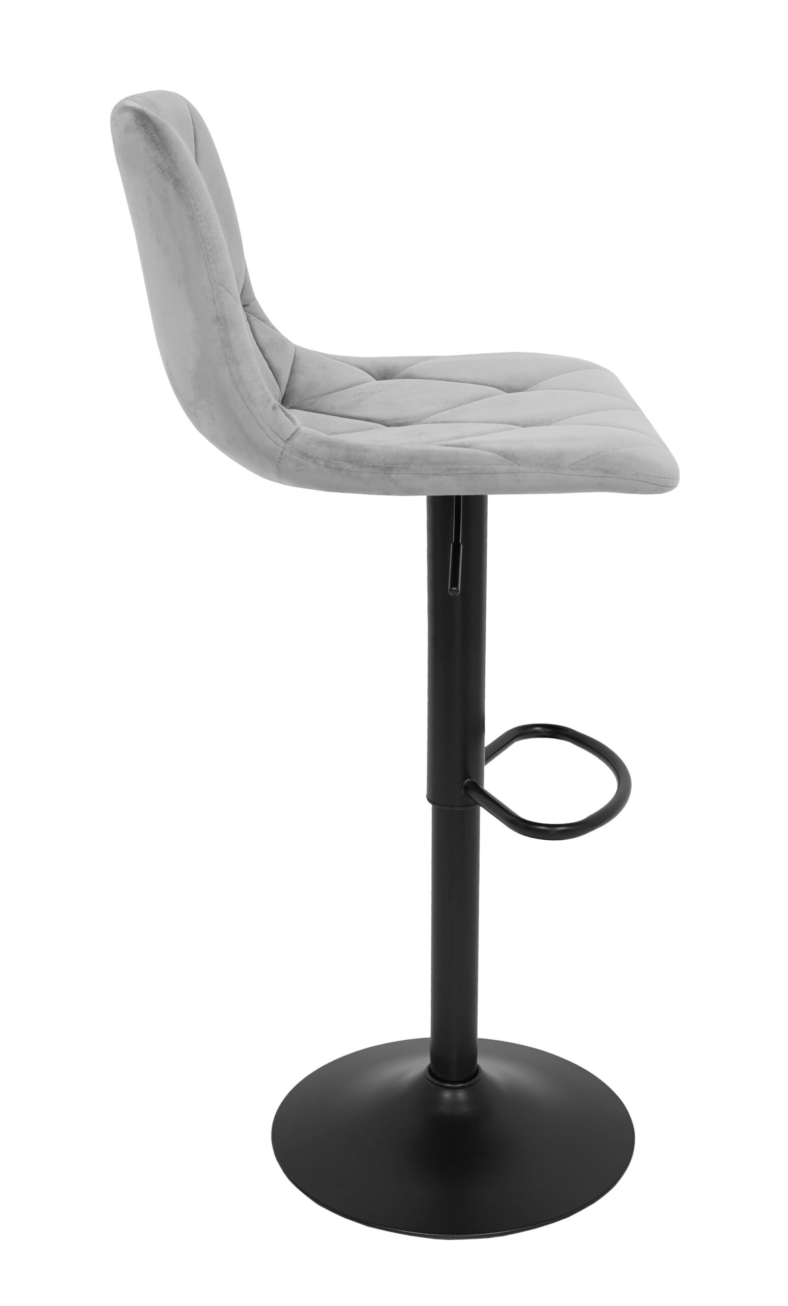 Ivory Luxe Velvet Bar Stool – Adjustable Beige Kitchen Island Chair 45x52x90cm