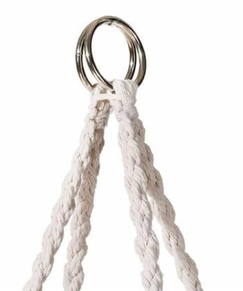 Kolumbia Black Boho Hanging Chair – Cotton Rope Swing “Stork’s Nest”