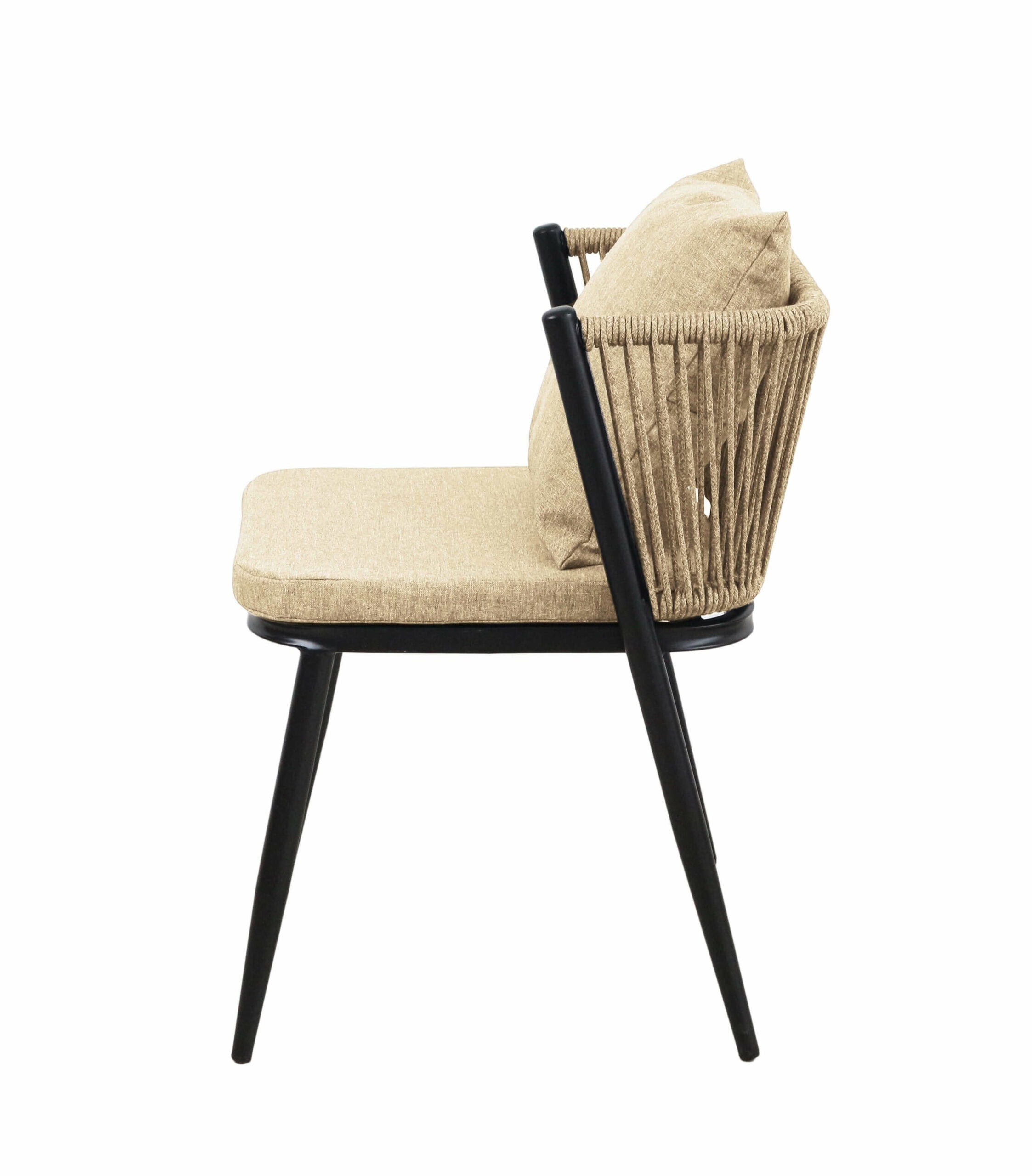 Korfu Coastal Patio Set – Beige Outdoor Table + 2 Chairs