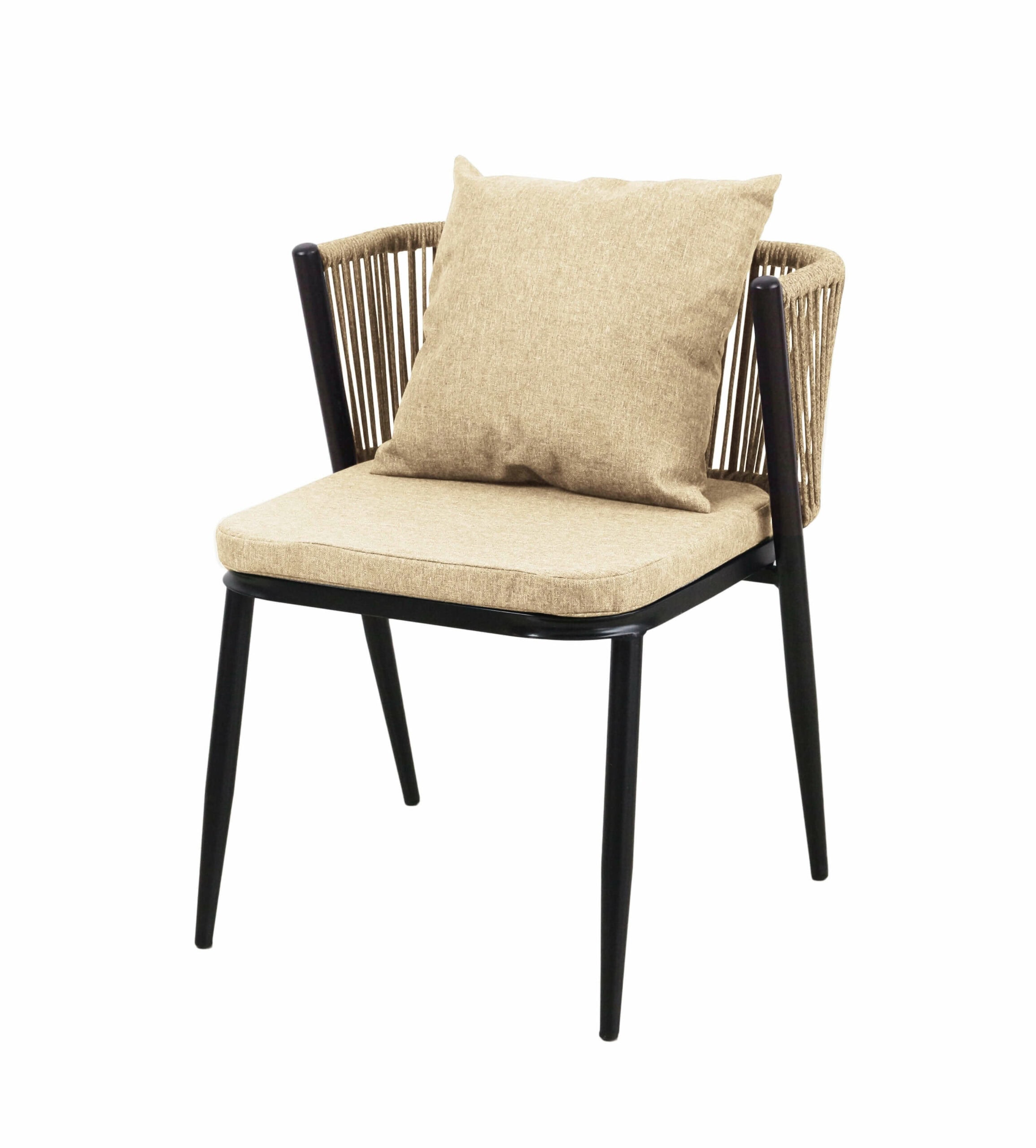 Korfu Coastal Patio Set – Beige Outdoor Table + 2 Chairs
