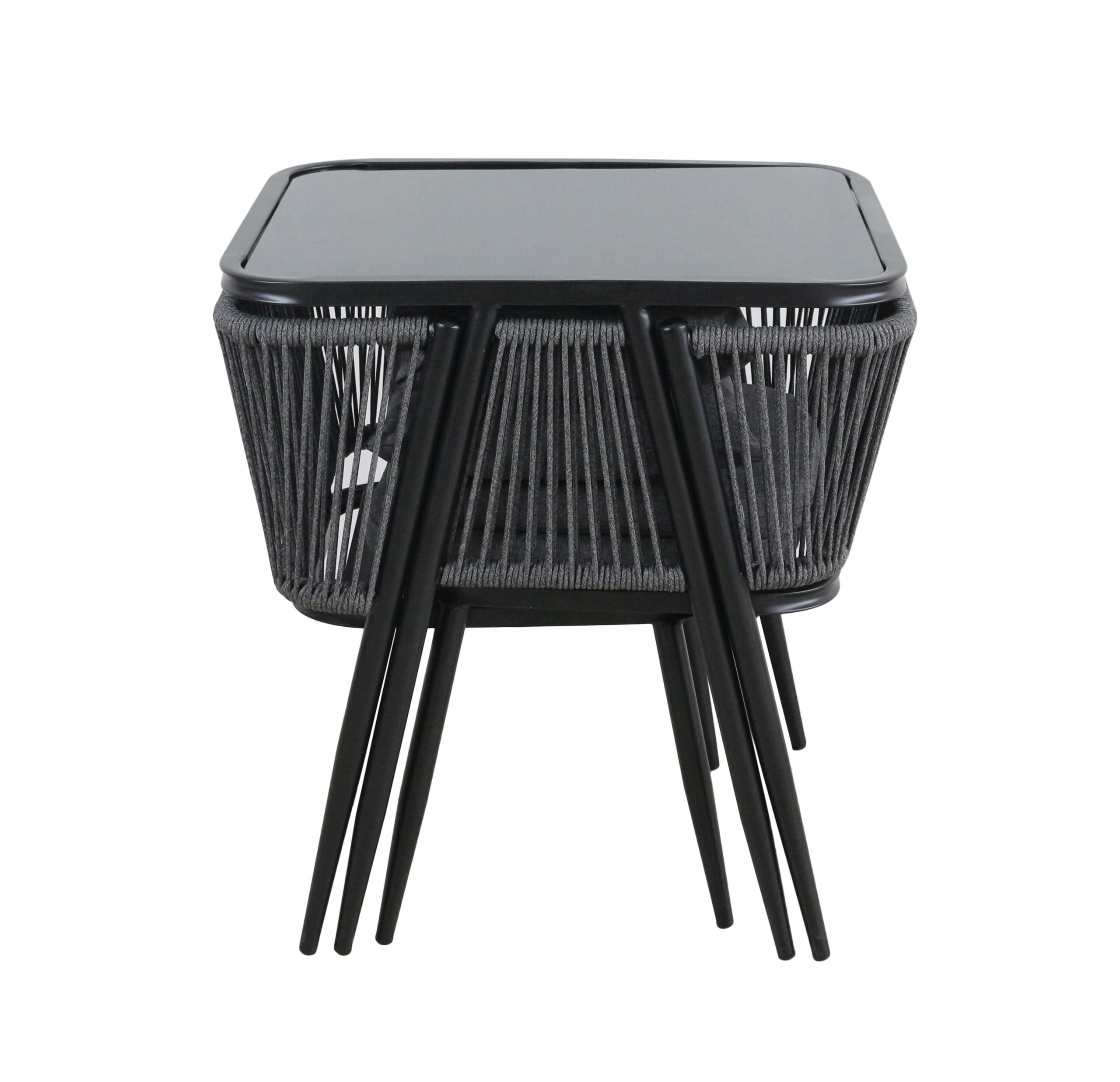 Korfu Coastal Patio Set – Beige Outdoor Table + 2 Chairs