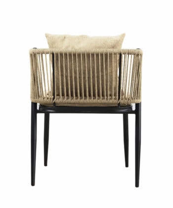 Korfu Coastal Patio Set – Beige Outdoor Table + 2 Chairs