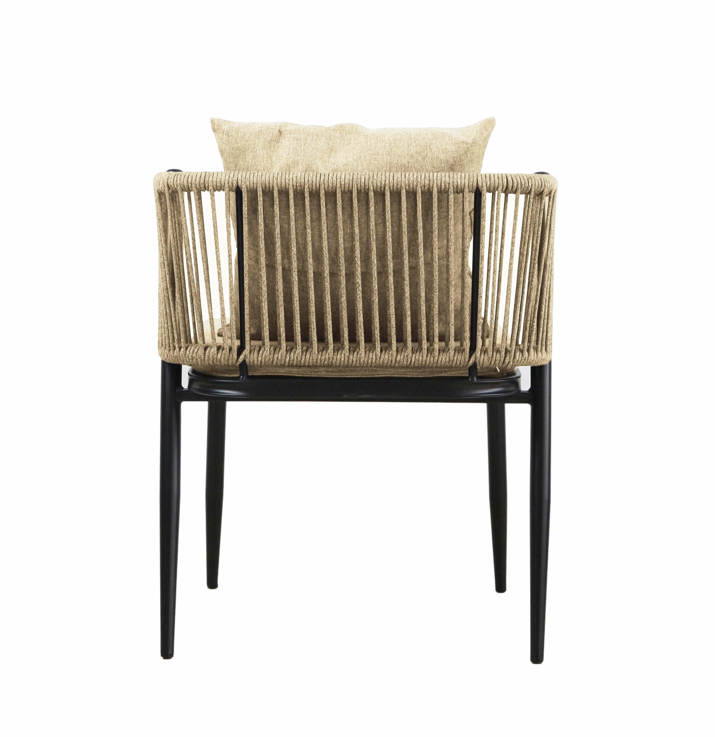 Korfu Coastal Patio Set – Beige Outdoor Table + 2 Chairs