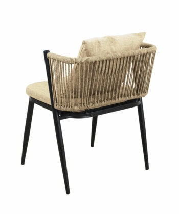 Korfu Coastal Patio Set – Beige Outdoor Table + 2 Chairs