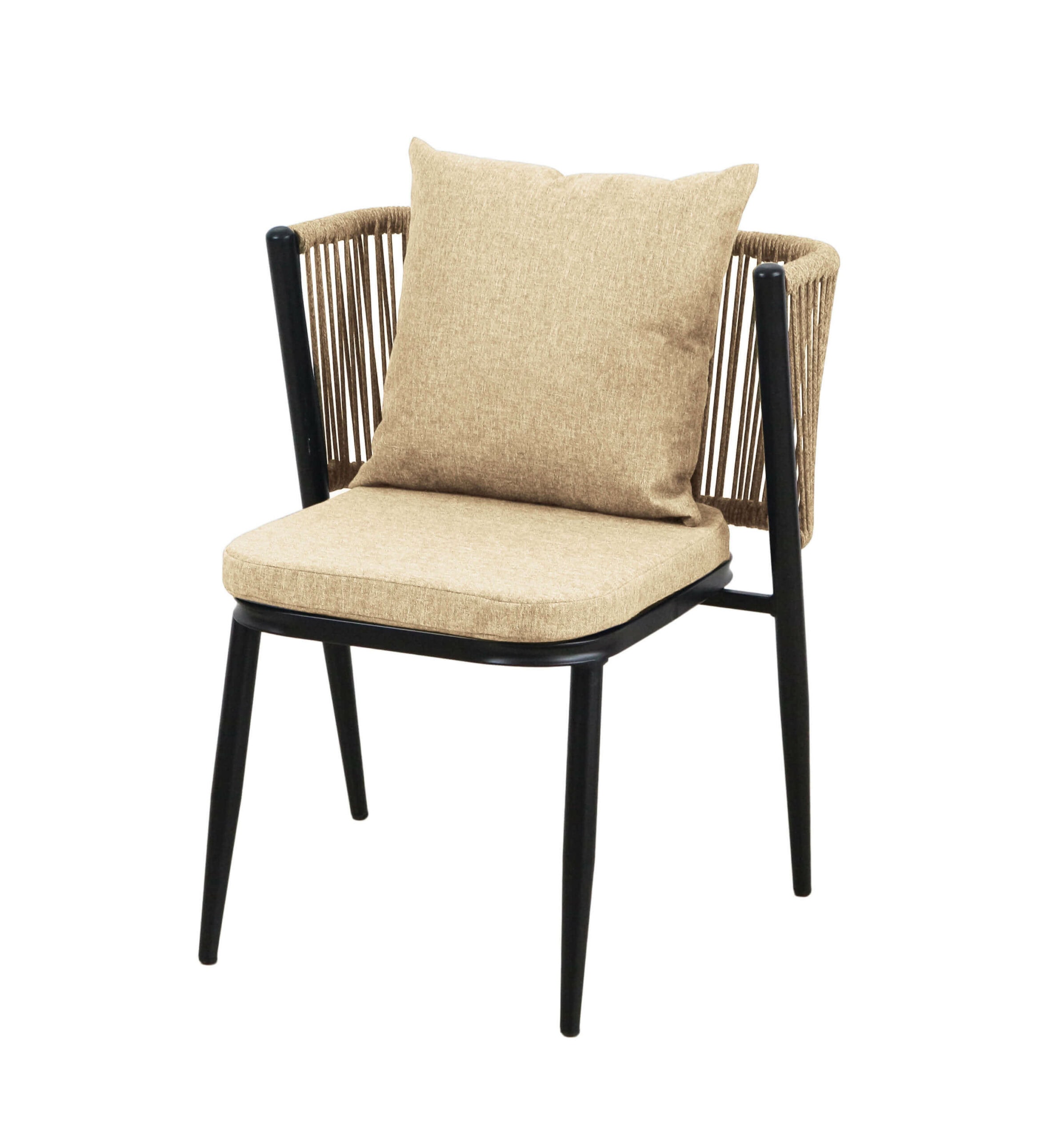 Korfu Coastal Patio Set – Beige Outdoor Table + 2 Chairs