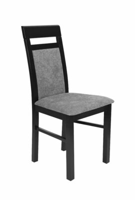 Storm Grey Elegance Chair &ndash; Black Beech Frame with Grey Chenille