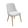 Nordic Ash Grey Dining Chair – Natural Oak Scandinavian Upholstered