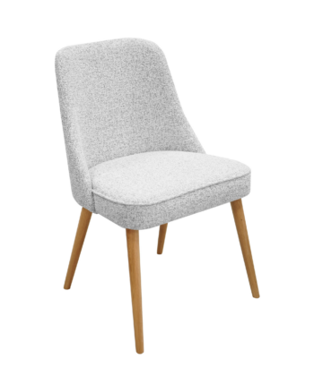 Nordic Ash Grey Dining Chair – Natural Oak Scandinavian Upholstered