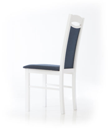 KT4 Classic Upholstered Dining Chair – White Beechwood Frame
