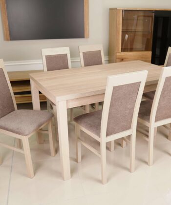 Lefkas Timeless Chenille Chair – Beech Lefkas Frame with Grey Upholstery