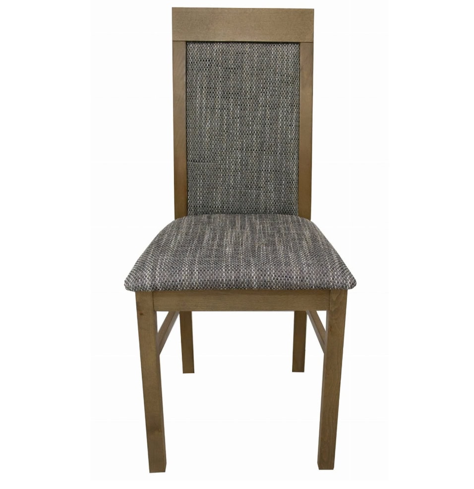 Lefkas Timeless Chenille Chair – Beech Lefkas Frame with Grey Upholstery