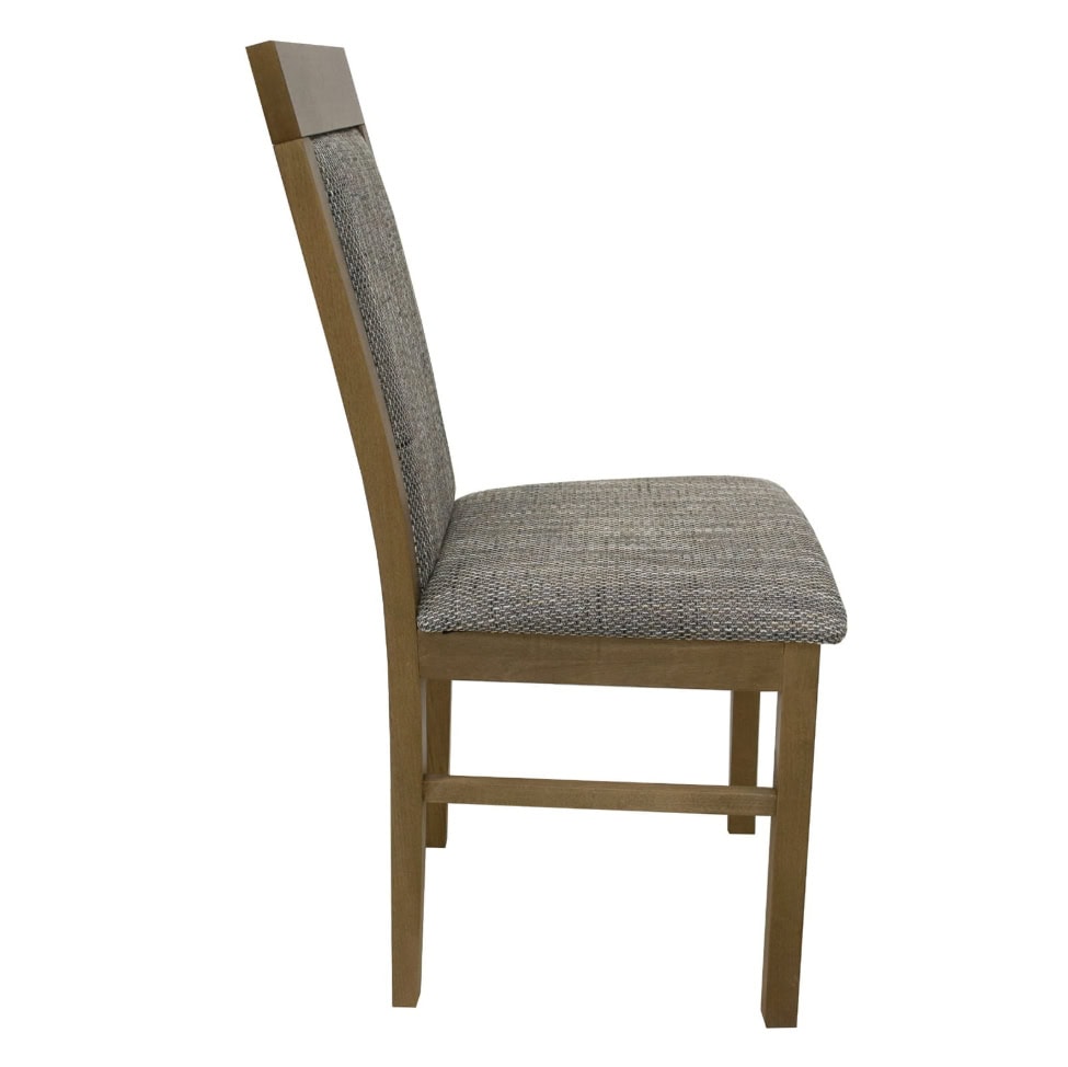 Lefkas Timeless Chenille Chair – Beech Lefkas Frame with Grey Upholstery