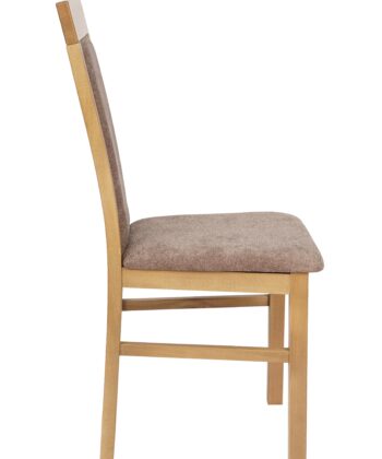 Lefkas Timeless Chenille Chair – Beech Lefkas Frame with Grey Upholstery