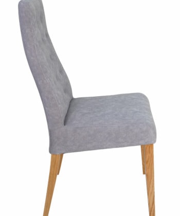 Luxury Oak Comfort KR-11 – Natural Oak Frame with Grey Quilted Seat