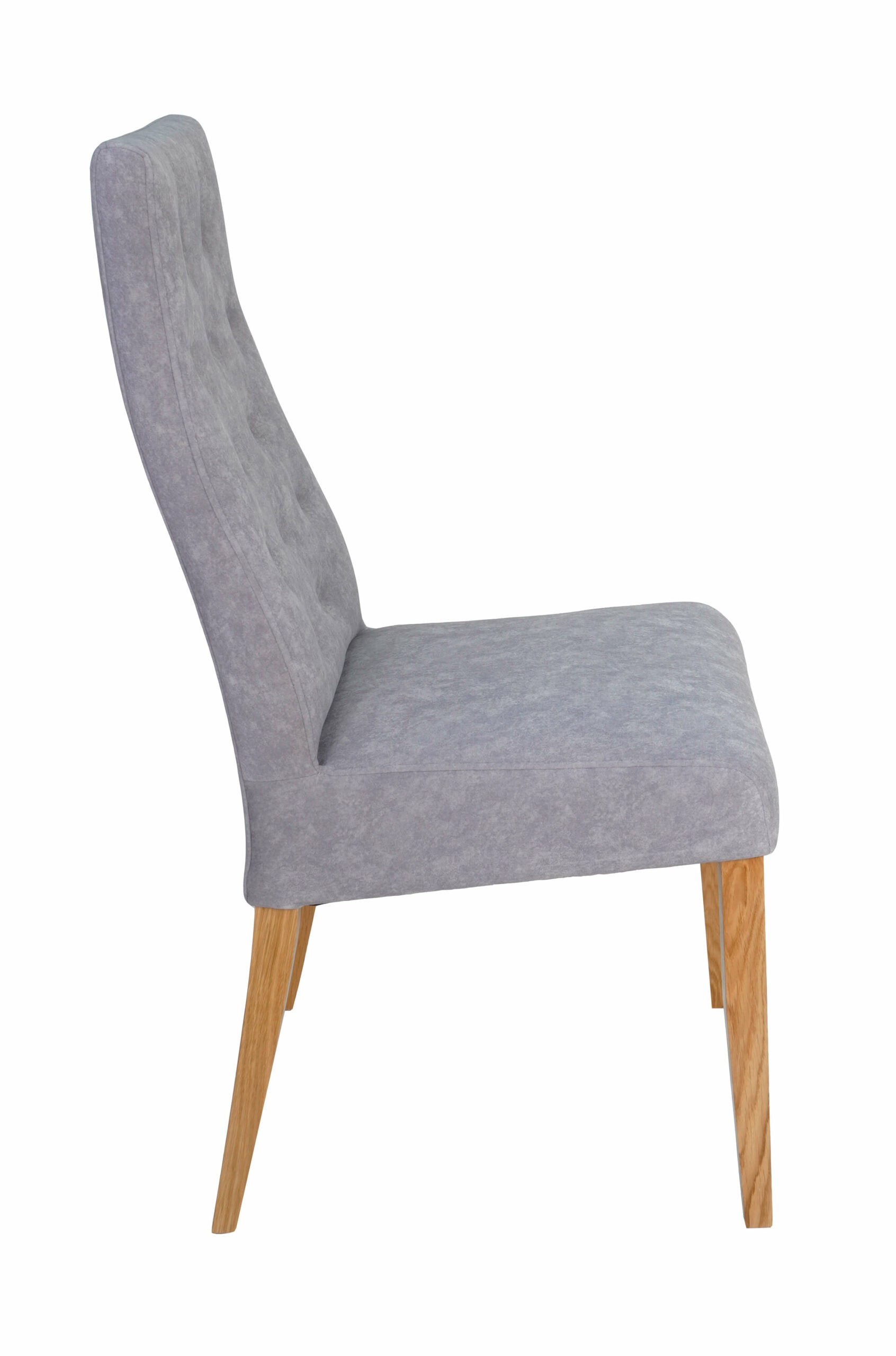 Luxury Oak Comfort KR-11 – Natural Oak Frame with Grey Quilted Seat