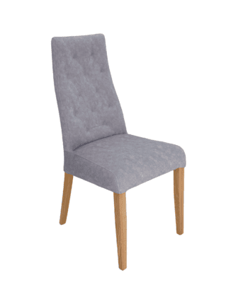 Luxury Oak Comfort KR-11 – Natural Oak Frame with Grey Quilted Seat
