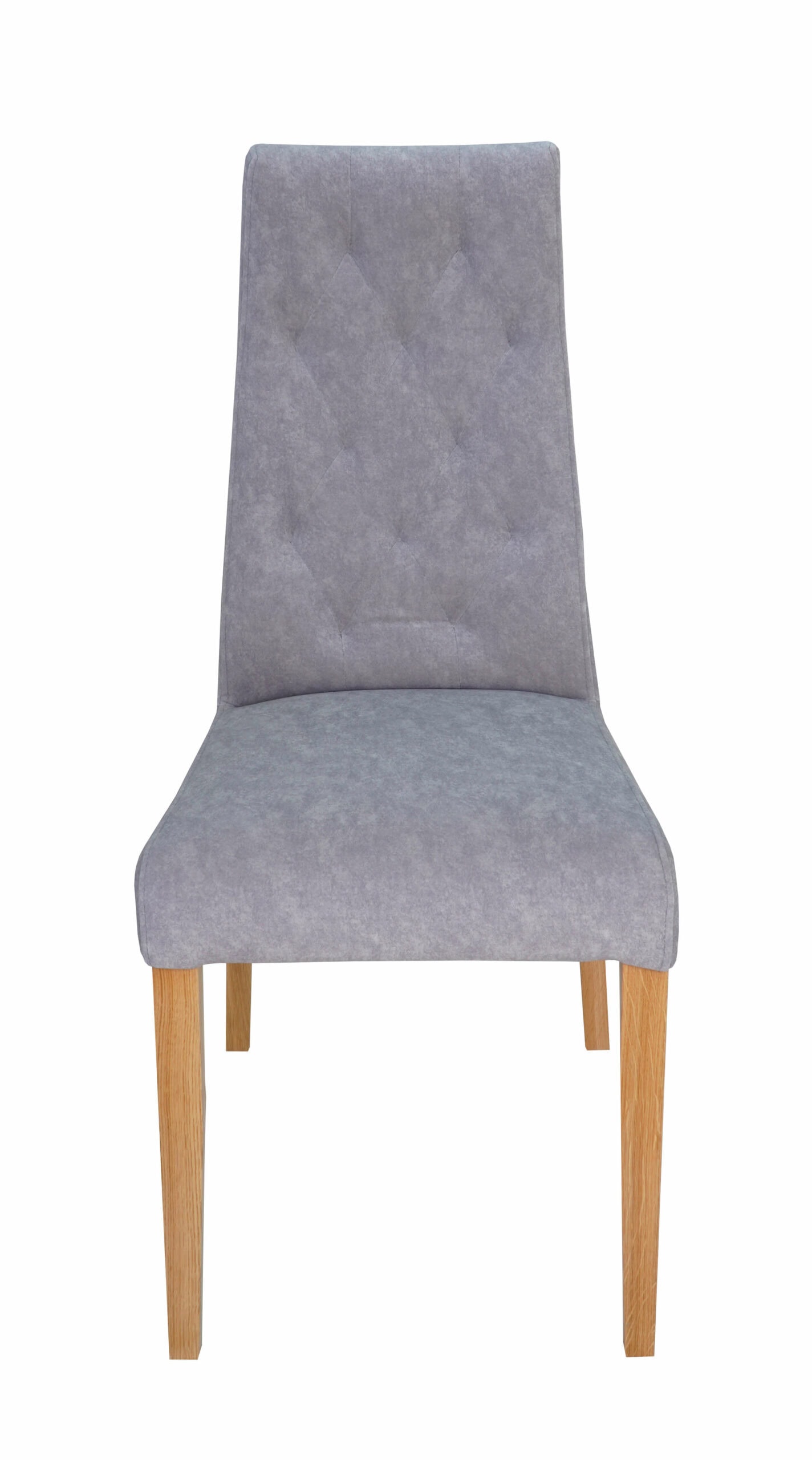 Luxury Oak Comfort KR-11 – Natural Oak Frame with Grey Quilted Seat