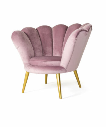 Navy Pearl Shell Lounge Chair – Glamour Velvet Muszelka Armchair