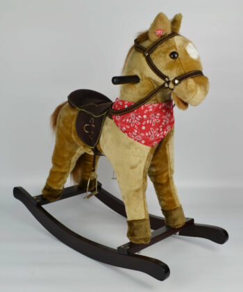 Ares Galloper Rocking Horse – Interactive Brown Plush Pony Toy