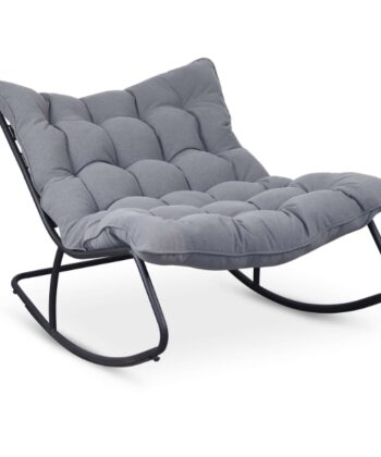 Mexico Rocking Lounge Chair –  Outdoor Rocker with Cushions and Metal Frame