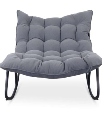 Mexico Rocking Lounge Chair –  Outdoor Rocker with Cushions and Metal Frame