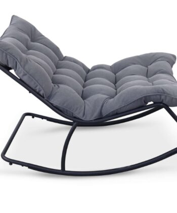 Mexico Rocking Lounge Chair –  Outdoor Rocker with Cushions and Metal Frame