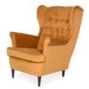 Midnight Regal Wingback Chair – Navy Velvet Scandinavian Uszak Lounge