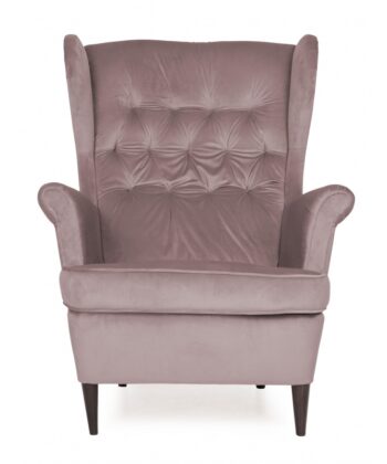 Midnight Regal Wingback Chair – Navy Velvet Scandinavian Uszak Lounge