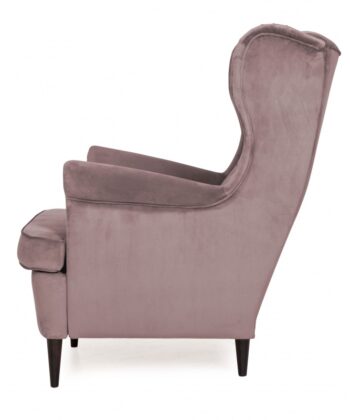 Midnight Regal Wingback Chair – Navy Velvet Scandinavian Uszak Lounge