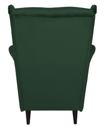 Midnight Regal Wingback Chair – Navy Velvet Scandinavian Uszak Lounge