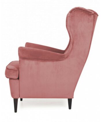 Midnight Regal Wingback Chair – Navy Velvet Scandinavian Uszak Lounge