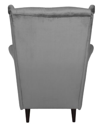 Midnight Regal Wingback Chair – Navy Velvet Scandinavian Uszak Lounge