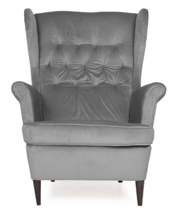 Midnight Regal Wingback Chair – Navy Velvet Scandinavian Uszak Lounge