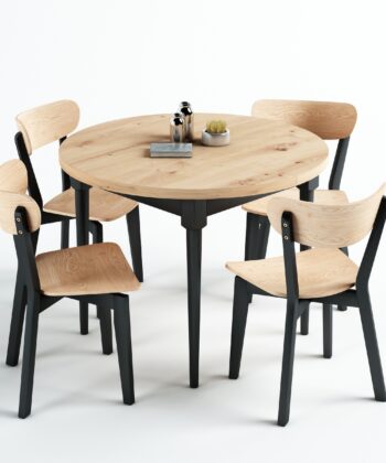 Modern Dining Chair – Beech Legs with White Oak Plywood
