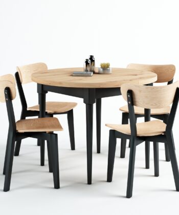 Modern Dining Chair – Beech Legs with White Oak Plywood